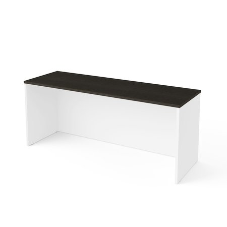 BESTAR Pro-Concept Plus 72W Narrow Desk Shell, White & Deep Grey 110611-1117